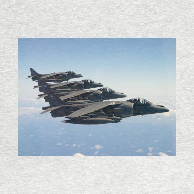 RAF Harrier 4-ship by captureasecond